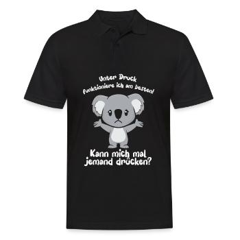 Unter Druck Funktioniere Ich Am Besten - Männer Poloshirt - Schwarz - Vorne - Kai (181cm)