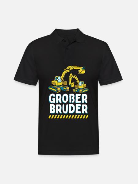 Großer Bruder 2024 Bagger - Männer Poloshirt - Schwarz