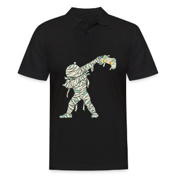 Halloween Dabbing Mummy Gamer - Männer Poloshirt - Schwarz - Vorne - Kai (181cm)