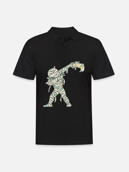 Halloween Dabbing Mummy Gamer - Men's Polo Shirt - black