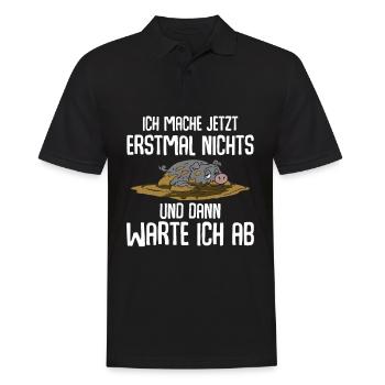 I'm not going to do anything for now - Men's Polo Shirt - black - Front - Kai (181cm)