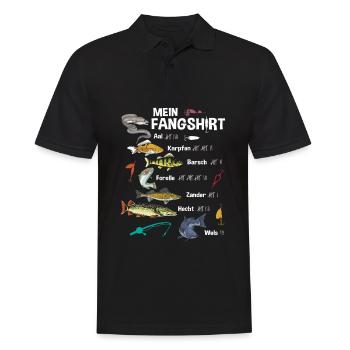 My Fang Shirt Drôle Liste de pointage Pêcheur - Polo Homme - noir - Devant - Kai (181cm)