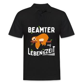 Civil servant for life sloth - Men's Polo Shirt - black - Front - Kai (181cm)