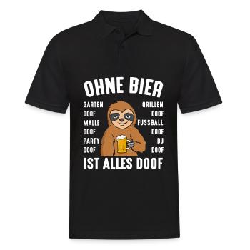 Without beer, everything is stupid rotten beer - Men's Polo Shirt - black - Front - Kai (181cm)