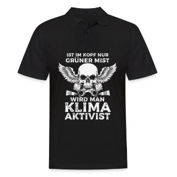 Si votre tête n’est que de la merde verte, vous devenez un activiste du climat - Polo Homme - noir - Devant - Kai (181cm)