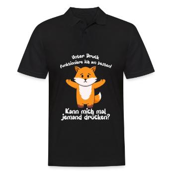 Unter Druck Funktioniere Ich Am Besten - Männer Poloshirt - Schwarz - Vorne - Kai (181cm)