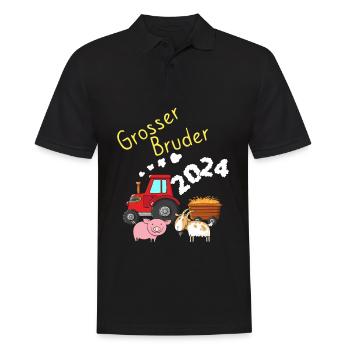 Big Brother 2024 - Men's Polo Shirt - black - Front - Kai (181cm)