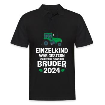 Großer Bruder 2024 - Männer Poloshirt - Schwarz - Vorne - Kai (181cm)
