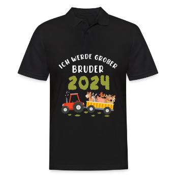 Big Brother 2024 - Men's Polo Shirt - black - Front - Kai (181cm)