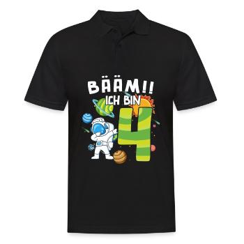 Bääm J’ai 4 ans Astronaute - Polo Homme - noir - Devant - Kai (181cm)