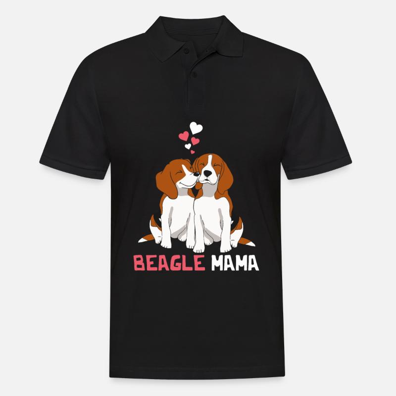 Beste Beagle Mama - Männer Poloshirt - Schwarz