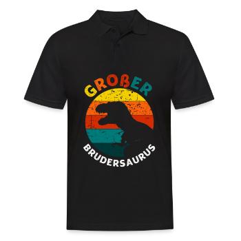 Ich Werde Ein Großer Bruder - Männer Poloshirt - Schwarz - Vorne - Kai (181cm)