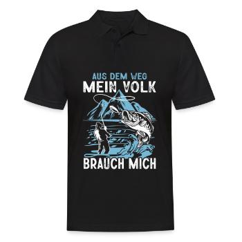 À l’écart, mon peuple a besoin de moi, pêcheurs, pêcheurs - Polo Homme - noir - Devant - Kai (181cm)