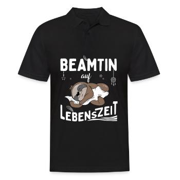 Beamtin auf Lebenszeit Beamter for Life - Männer Poloshirt - Schwarz - Vorne - Kai (181cm)