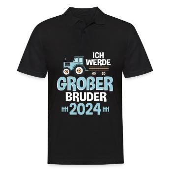 Großer Bruder 2024 - Männer Poloshirt - Schwarz - Vorne - Kai (181cm)