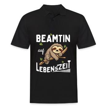 Beamtin auf Lebenszeit Beamter for Life - Männer Poloshirt - Schwarz - Vorne - Kai (181cm)