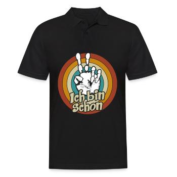 Birthday Decoration Hand 2 Years I'm 2 - Men's Polo Shirt - black - Front - Kai (181cm)