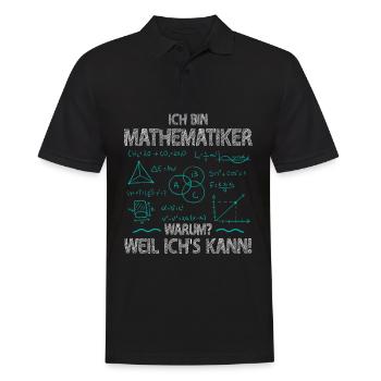 Je suis mathématicien parce que je peux être enseignant - Polo Homme - noir - Devant - Kai (181cm)