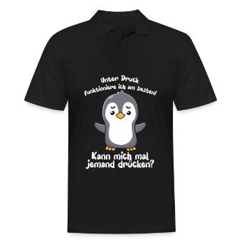 Unter Druck Funktioniere Ich Am Besten - Männer Poloshirt - Schwarz - Vorne - Kai (181cm)