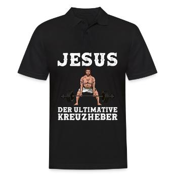 Jesus the Ultimate Crucifixer - Men's Polo Shirt - black - Front - Kai (181cm)