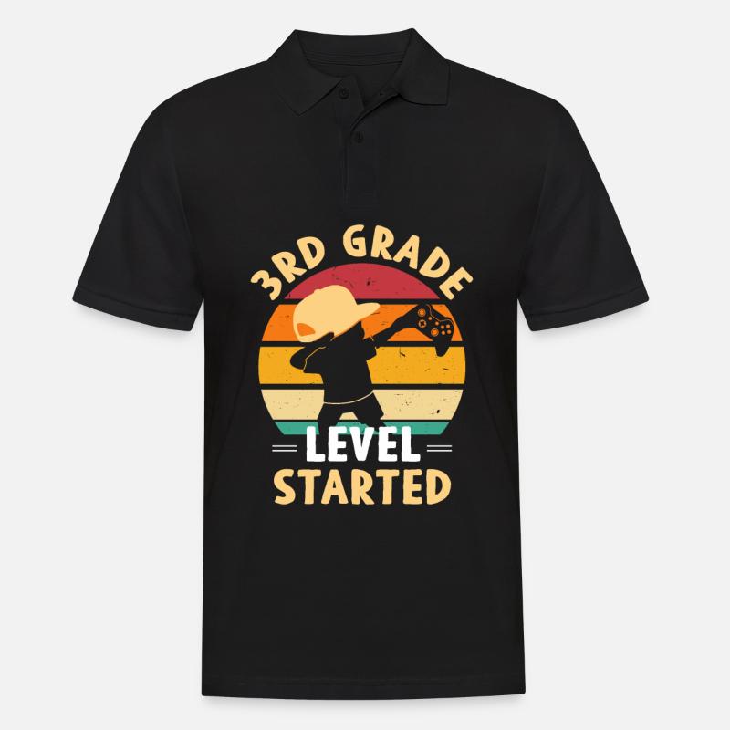 3.Klasse Dabbing Gamer - Männer Poloshirt - Schwarz