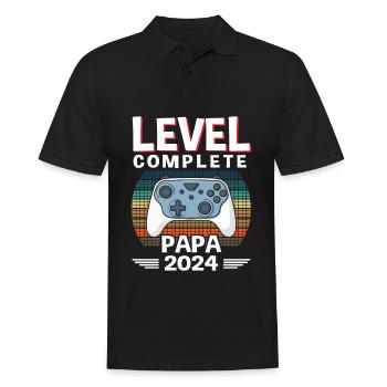 Level Complete Dad 2024 - Men's Polo Shirt - black - Front - Kai (181cm)