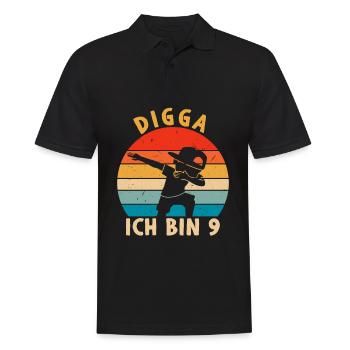 Digga J’ai 9 ans - Polo Homme - noir - Devant - Kai (181cm)