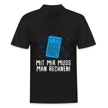 Math mathematics teacher calculator - Men's Polo Shirt - black - Front - Kai (181cm)