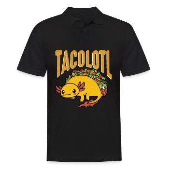 Tacolotl Axolotl in einem Taco - Männer Poloshirt - Schwarz - Vorne - Kai (181cm)