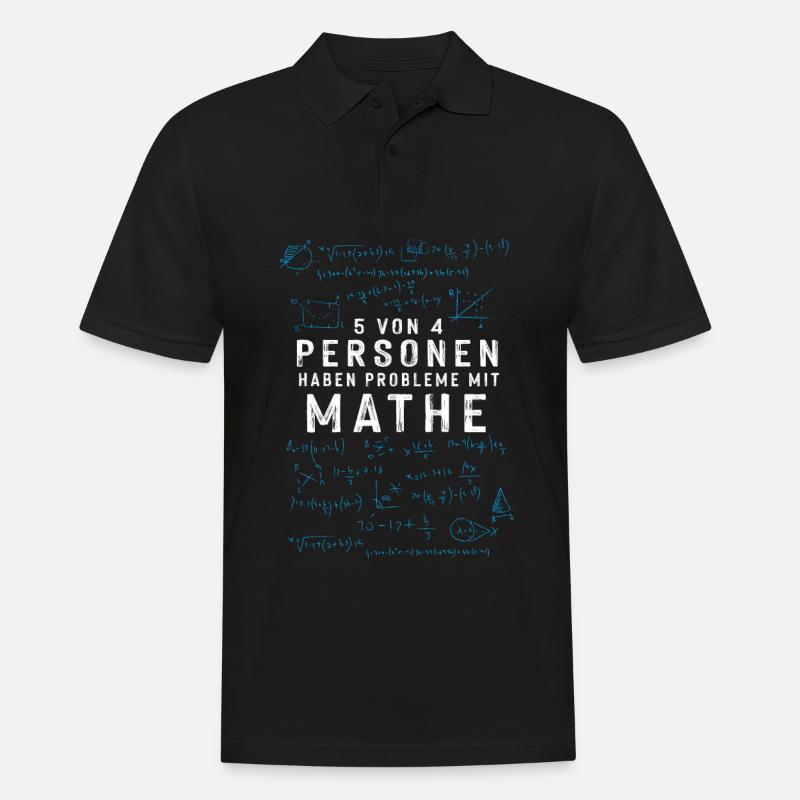 Mathe Mathematik Lehrer - Männer Poloshirt - Schwarz