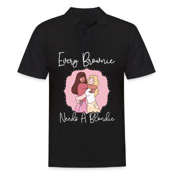 Every Blondie Needs A Brownie - Men's Polo Shirt - black - Front - Kai (181cm)