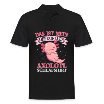 Official Sleep Shirt Pajama Axolotl - Men's Polo Shirt - black - Front - Kai (181cm)