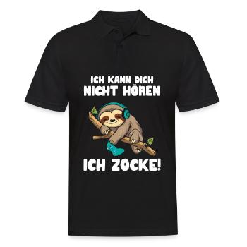 I can't hear you, I'm gambling - Men's Polo Shirt - black - Front - Kai (181cm)
