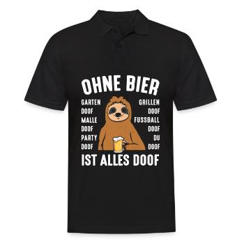 Without beer, everything is stupid rotten beer - Men's Polo Shirt - black - Front - Kai (181cm)
