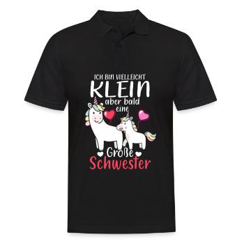 Je suis petite mais bientôt une grande sœur - Polo Homme - noir - Devant - Kai (181cm)
