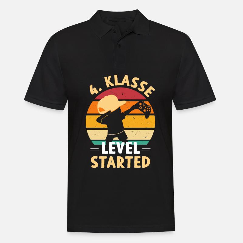 4.Klasse Level Started - Männer Poloshirt - Schwarz