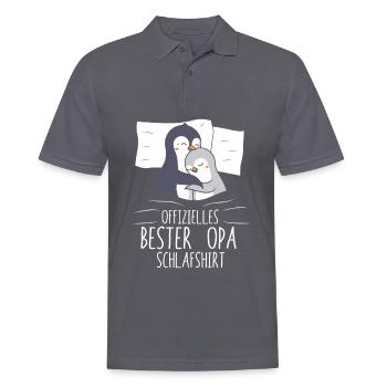 Offizielles Bester Opa Schlafshirt für Opa - Männer Poloshirt - Anthrazit - Vorne - Nico (186cm)