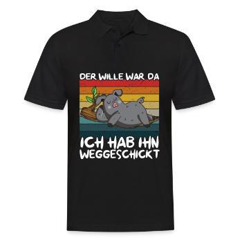 The will was there, I sent him away - Men's Polo Shirt - black - Front - Kai (181cm)