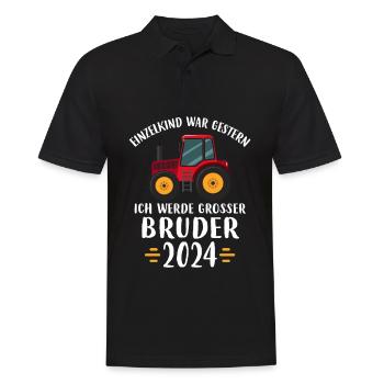 Großer Bruder 2024 - Männer Poloshirt - Schwarz - Vorne - Kai (181cm)