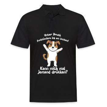 Unter Druck Funktioniere Ich Am Besten - Männer Poloshirt - Schwarz - Vorne - Kai (181cm)