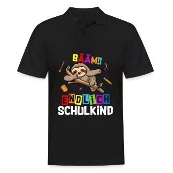 Bääm enfin l’inscription à l’école de paresseux - Polo Homme - noir - Devant - Kai (181cm)