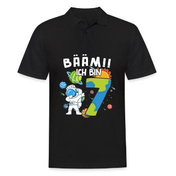 Bääm J’ai 7 ans Astronaute - Polo Homme - noir - Devant - Kai (181cm)