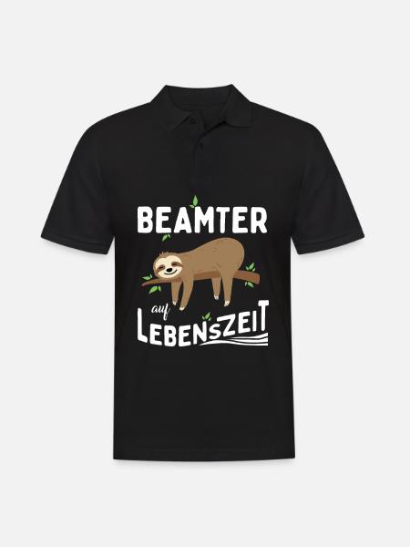 Beamter auf Lebenszeit - Männer Poloshirt - Schwarz