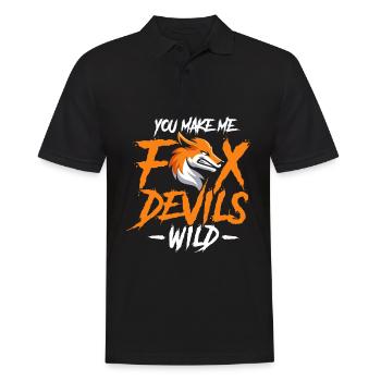 You make me fox Devils wild - Men's Polo Shirt - black - Front - Kai (181cm)
