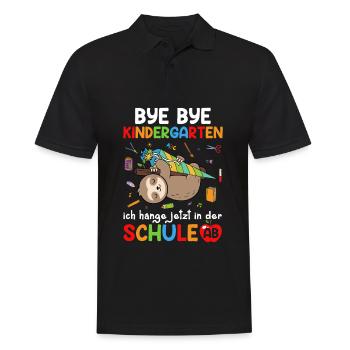 Bye Bye Kindergarten I'm Hanging In School Now - Men's Polo Shirt - black - Front - Kai (181cm)