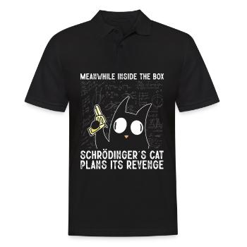 Pendant ce temps, à l’intérieur de la boîte Schrödinger Cat - Polo Homme - noir - Devant - Kai (181cm)