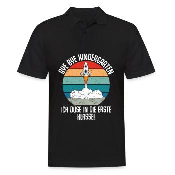 Bye Bye Kindergarten I'm Jetting Into 1st Grade - Men's Polo Shirt - black - Front - Kai (181cm)