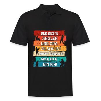 Être le meilleur pêcheur et le meilleur grand-père n’est pas facile - Polo Homme - noir - Devant - Kai (181cm)