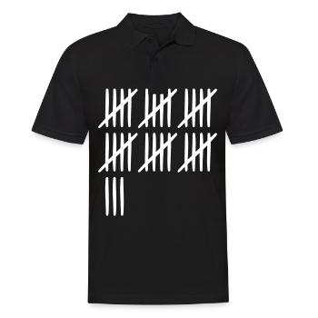33 Geburtstag Strichliste - 33 Jahre alt - Männer Poloshirt - Schwarz - Vorne - Kai (181cm)