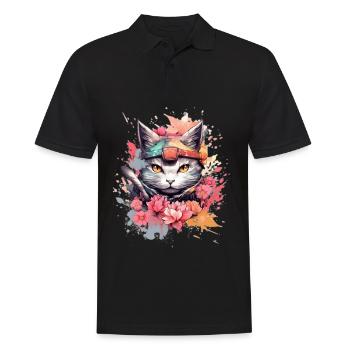 Chat fou - Polo Homme - noir - Devant - Kai (181cm)